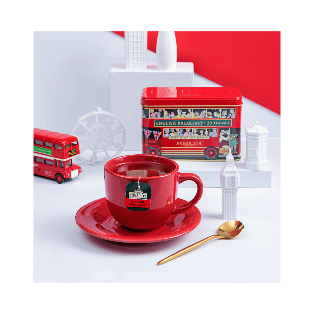 Ahmad Tea- English Breakfast No1. 20 Teabags-Caddy Gift 40g (1.4oz)