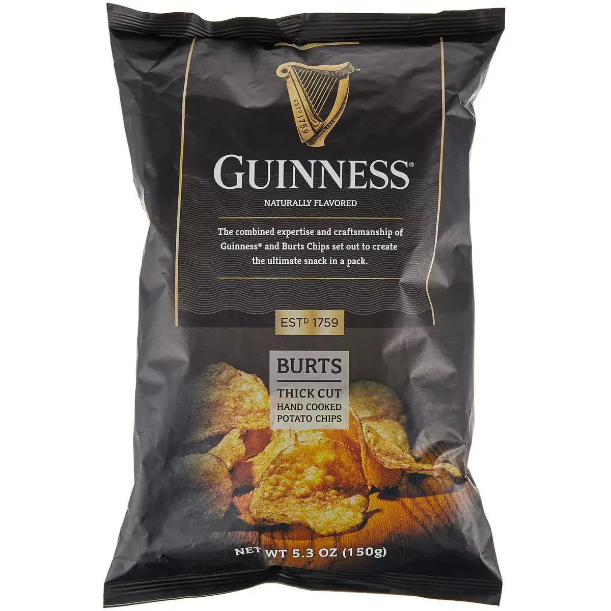 Guinness Burts Thick Cut Hand Cooked Potato Crisps
